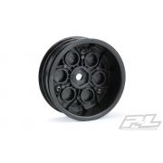 PR2782-03 Showtime 2.2\" Sprint Car 12mm Hex Front Black Wheels voor Dirt Oval (met 2.2\" 2WD Buggy Fr