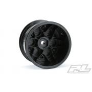 PR2783-03 Showtime 2.2 \"Sprint Car 12mm Hex Front Black Wheels voor Dirt Oval (met 2.2\" 2WD Buggy Fr