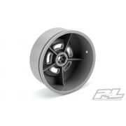 PR2793-05 Slot Mag Drag Spec 2.2\"/3.0\" steengrijze wielen voor Slash 2wd en AE DR10 achter en Slash 