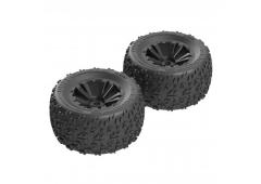 AR550013 Copperhead MT 6S Tire/Wheel Glued Black (2) (ARAC9612)