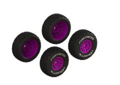 Arrma ARA-1570 dBoots 'FORTRESS' Glued Tire Set, Purple (2 Pairs)