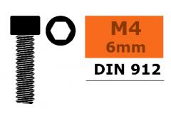 Cilinderkopschroef - Binnenzeskant - M4X6 - Staal - 10 st