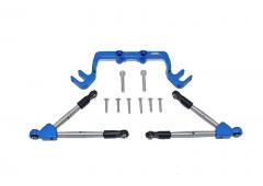 ALUMINUM FRONT TIE RODS WITH STABILIZER FOR C HUB -11PC SET GPM TRX HOSS BLUE