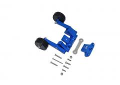 ALUMINUM REAR ADJUSTABLE WHEELIE -12PC SET BLUE GPM TRX HOSS