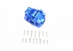 ALUMINUM REAR GEAR BOX -17PC SET BLUE GPM TRX 1/10 RUSTLER 4X4 HOSS SLASH 4X4 XO-01