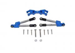 ALUMINUM REAR TIE RODS WITH STABILIZER -13PC SET BLUE GPM TRX HOSS