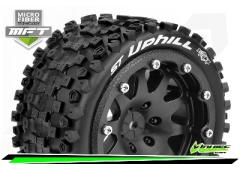 ST-UPHILL - 1-10 Monster Truck Bandenset - Gemonteerd - Sport - 2.8 Bead-Lock Velgen Zwart - 1/2-Off