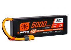 Spektrum SPMX52S50H3 7.4V 5000mAh 2S 50C Smart LiPo G2 Hard Case: IC3