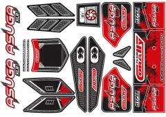 Team Corally C-00180-858-R Body Decal Sheet - Asuga ASUGA XLR - RED - 1 pc