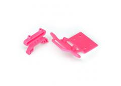 traxxas TRX3621-PINK BUMPER, FRONT/ BUMPER MOUNT, FRONT / 4X23MM BCS (2)/ 3X10MM BCS (2) (PINK)