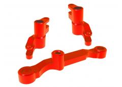 Traxxas 10743-RED Steering bellcranks, draglink red-anodized