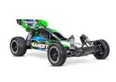 Traxxas BANDIT 1/10 2wd Brushed HD with battery en USB-C charger Groen
