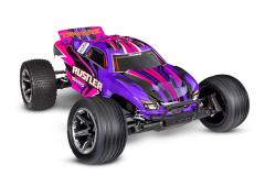 Traxxas Rustler 2wd Brushed HD incl battery en USB-C charger Pink