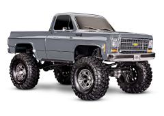 Traxxas TRX-4 Scale and Trail Crawler met Chevrolet K10 Truck Body Zilver uit 1979: 4WD elektrische 