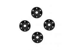 Traxxas TRX10257-BLK Wheel washers, machined aluminum, black (4)