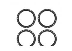 Traxxas TRX10276-BLK Beadlock rings, black (machined aluminum) (4)