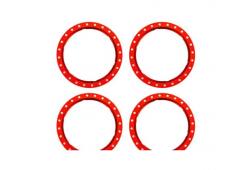 Traxxas TRX10276-RED Beadlock rings, red (machined aluminum) (4)