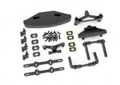 Traxxas TRX10518 Body mounts, front & rear/ body mount posts/ body mount sliders