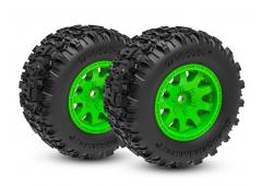 Traxxas TRX10771-GRN Tires & wheels, assembled green wheels