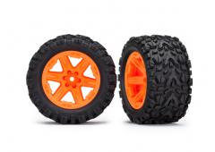 Traxxas TRX6774A Banden en wielen, geassembleerd, gelijmd (2,8 ") (Rustler 4X4 oranje wielen, Talon