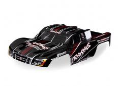 Traxxas TRX7027-BLK Body, 1/16 Slash 4X4, black (painted, decals applied)