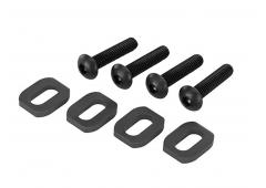 Traxxas TRX7759-BLK Washers, motor mount, steel (4)/ 4x18mm BCS (4)