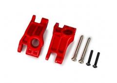 Traxxas TRX9150-RED Carriers, stub axle, rear, extreme heavy duty, red (left & right)/ 3x31mm hinge