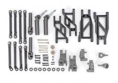 Traxxas TRX9180-GRAY Outer Driveline & Suspension Upgrade Kit, extreme heavy duty, gray (fits Rustle