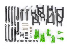 Traxxas TRX9180-GRN Outer Driveline & Suspension Upgrade Kit, extreme heavy duty, green (fits Rustle