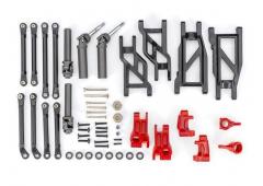 Traxxas TRX9180-RED Outer Driveline & Suspension Upgrade Kit, extreme heavy duty, red (fits Rustler 