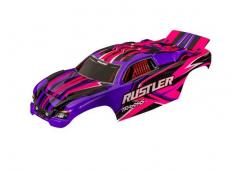 traxxas TRX3734-PINK BODY, RUSTLER (ALSO FITS RUSTLER VXL), PINK (PAINTED, DECALS APPLIED) (ASSEMBLE