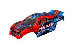 traxxas TRX3734-RED BODY, RUSTLER (ALSO FITS RUSTLER VXL), RED (PAINTED, DECALS APPLIED) (ASSEMBLED 