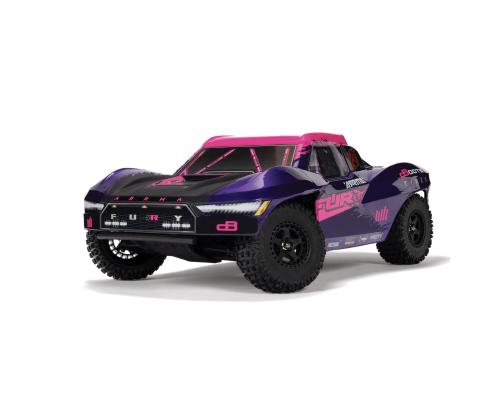 Arrma 1/10 FURY 223S BLX Brushless 2WD Short Course Truck RTR with DSC, Purple ARA3521T3