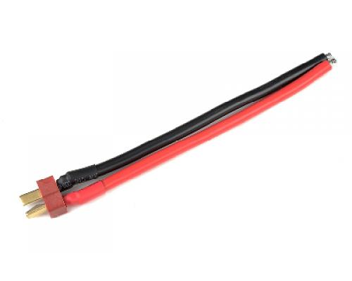 Connector met kabel - Deans - Goud contacten - Man. connector - 12AWG Siliconen-kabel - 10cm - 1 st