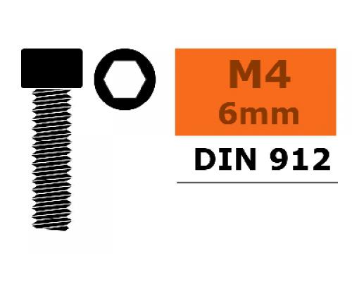 Cilinderkopschroef - Binnenzeskant - M4X6 - Staal - 10 st