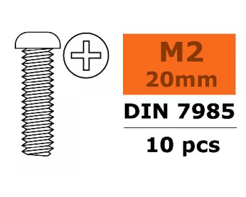 Revtec Bolcilinderschroef Philips M2X20 Gegalvaniseerd staal 10 st