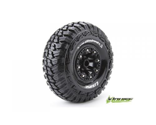 CR-GRIFFIN - 1-10 Crawler Banden Set - Verlijmd op velg - Super Soft - 2.2\" Velgen Zwart