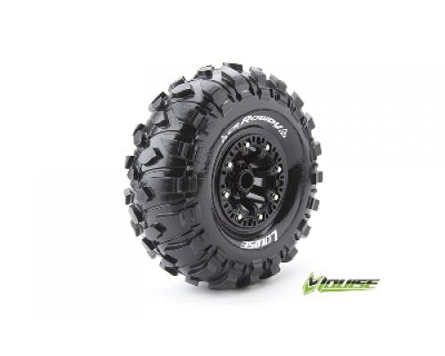 CR-ROWDY - 1-10 Crawler Banden Set - Verlijmd op velg - Super Soft - 2.2\" Velgen Zwart -