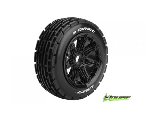 B-ORBIT - 1-5 Buggy Banden - Verlijmd op velg - SPORT - Velgen Zwart 24mm - Hex - Voor -