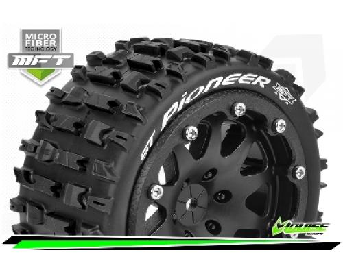 ST-PIONEER - 1-10 Monster Truck Bandenset - Gemonteerd - Sport - 2.8 Bead-Lock Velgen Zwart - 1/2-Of