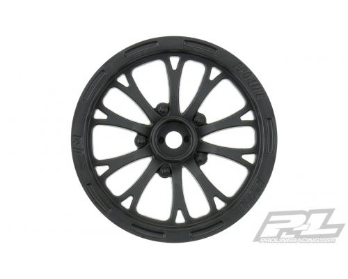 PR2775-03 Pomona Drag Spec 2.2\" Zwarte voorwielen voor Slash 2wd (met 2.2\" 2WD Buggy Front Banden)