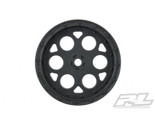 PR2782-03 Showtime 2.2\" Sprint Car 12mm Hex Front Black Wheels voor Dirt Oval (met 2.2\" 2WD Buggy Fr