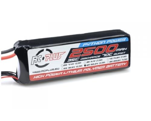 2500Mah 35C 6S1P 22,2V LiPo Batterypack, Deans Conn.