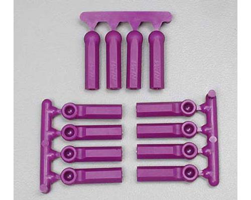 RPM73398 Long Shank Rod Ends (12) 4-40 Purple