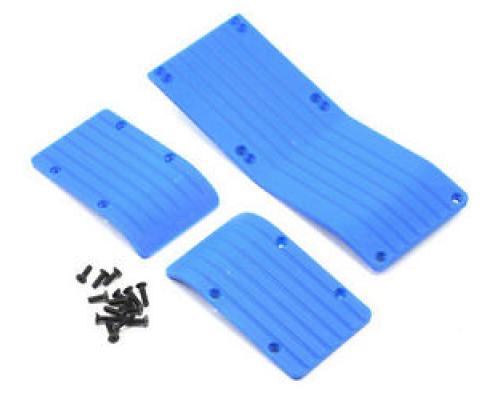 RPM80775 T-Maxx & E-Maxx Three Piece Skid Plate Set  Blauw