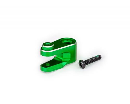 SERVO HORN, STEERING, 6061-T6 ALUMINUM (GREEN-ANODIZED)/ 3X15MM BCS (WITH THREADLOCK) (1)