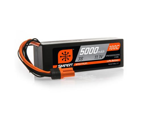 Spektrum 5000mAh 3S 11.1V 100C Smart LiPo, Hardcase IC3 (SPMX50003S100H3)