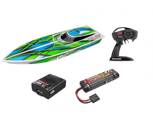 TRAXXAS BLAST RACE BOAT, TQ2.4GHZ, USB - GREEN TRX38104-8GRN