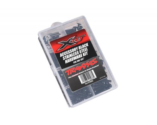 TRAXXAS TRX7998X HARDWARE KIT, ZWART ROESTVRIJ STAAL, XRT (BEVAT ALLE ROESTVRIJ STALEN HARDWARE DIE