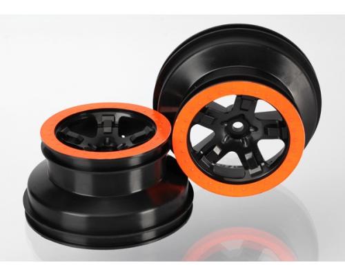 Traxxas TRX5868X Wielen, SCT zwart, oranje beadlock stijl